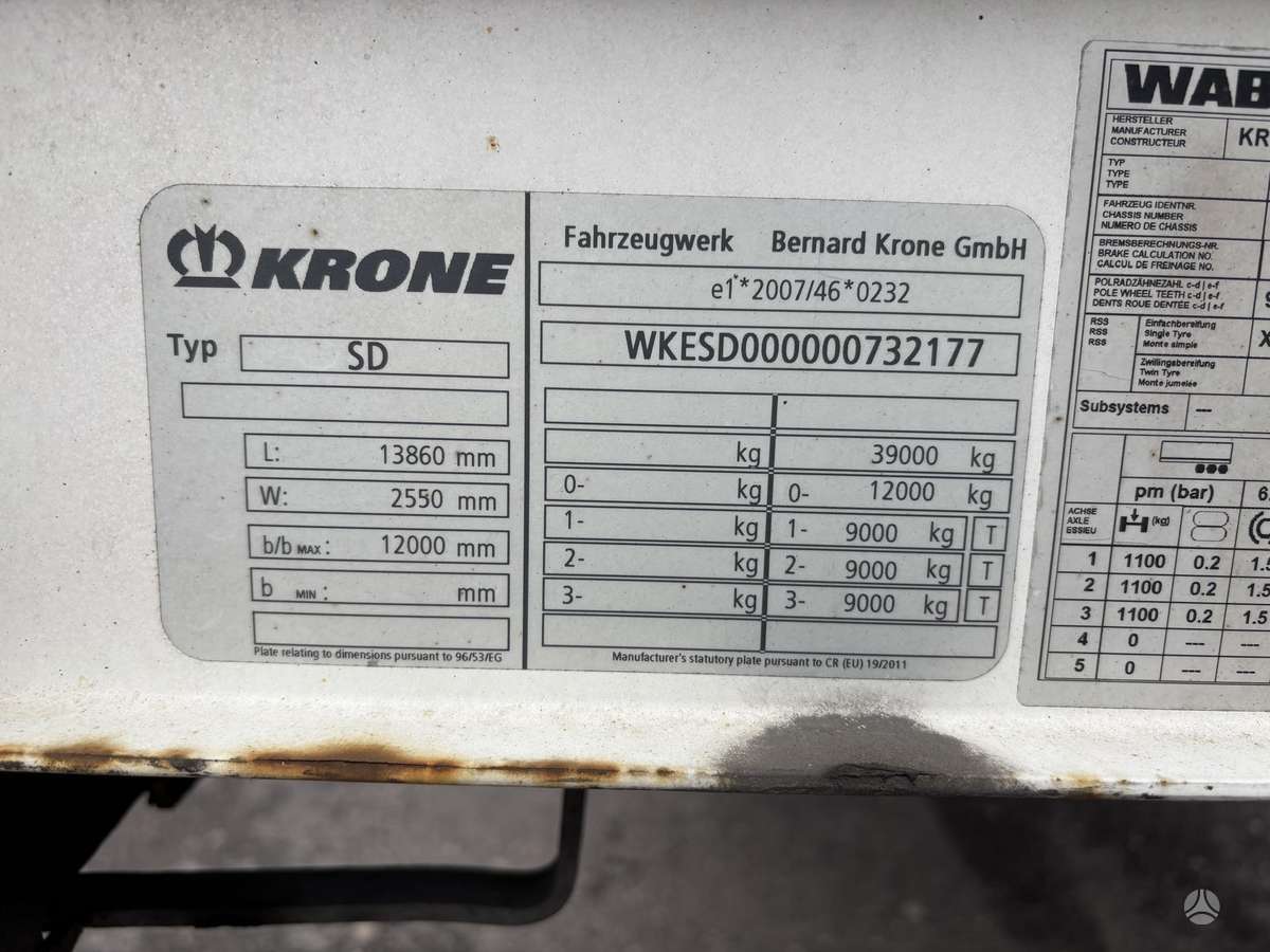 Krone MEGA, curtain / tarpaulin
