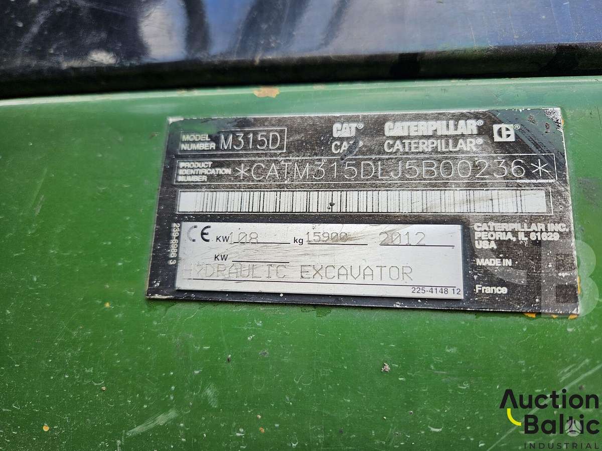 Caterpillar M 315 D, ekskavatoriai