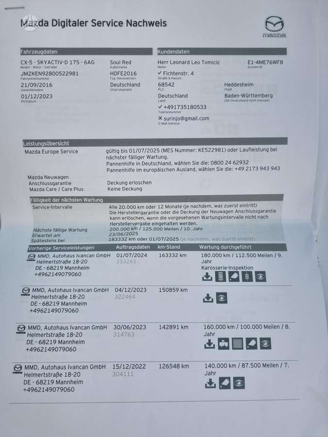Mazda CX-5, 2.2 l., off-road / crossover