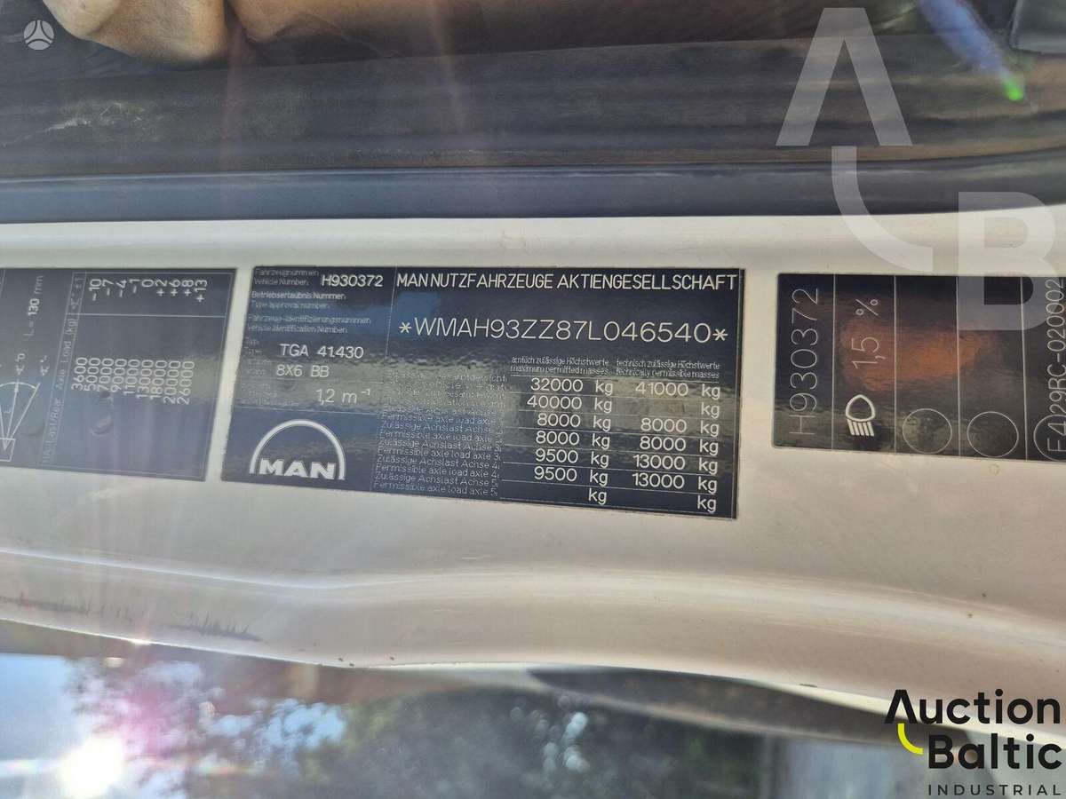 MAN TGA 41.430 8X6 BB, самосвалы