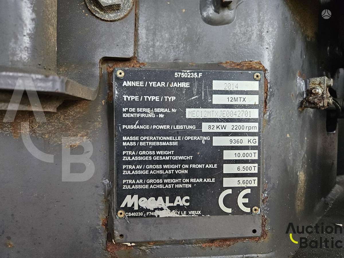 Mecalac 12 M TX, ekskavatoriai