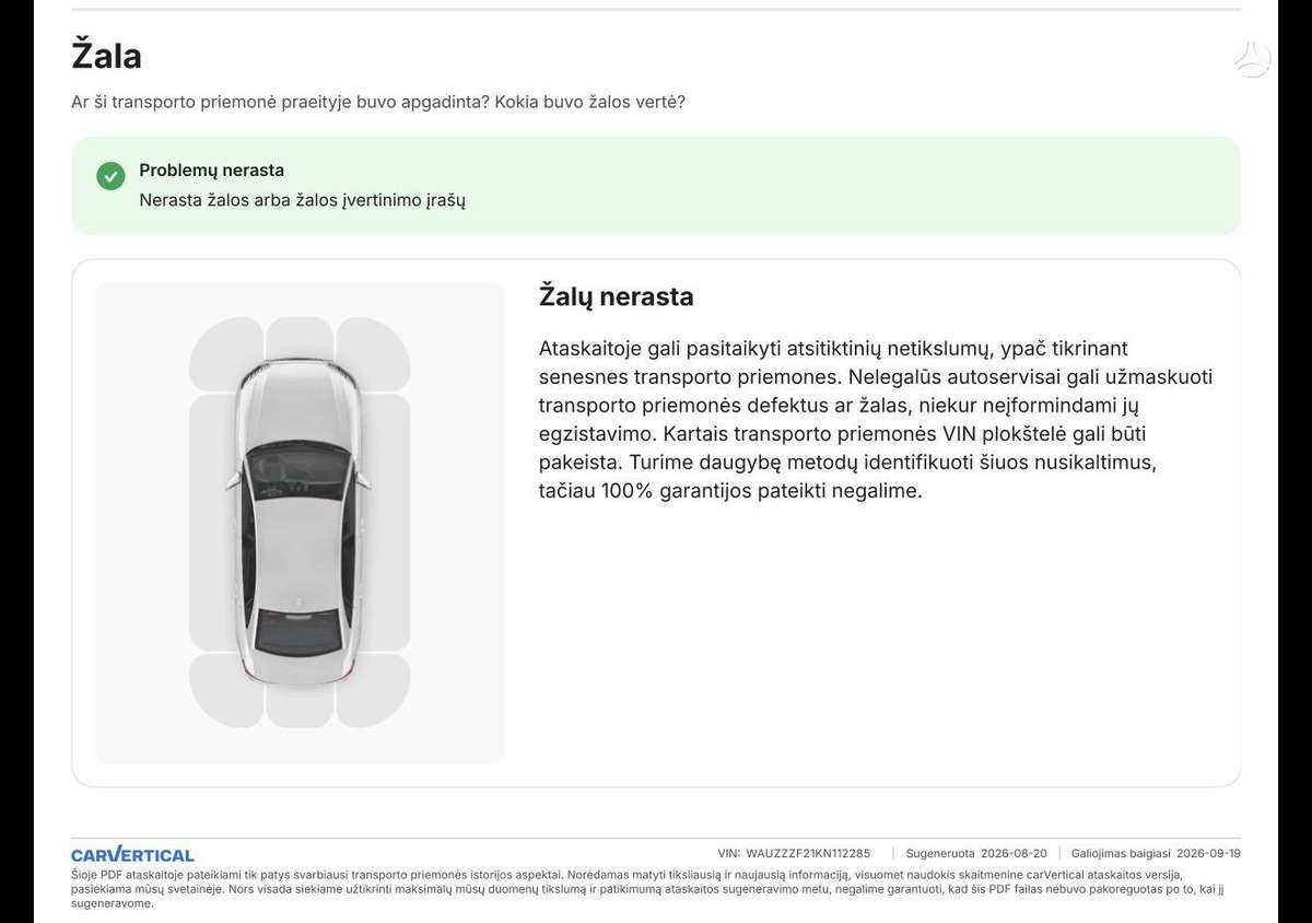 Audi A6, 2.0 l., universalas