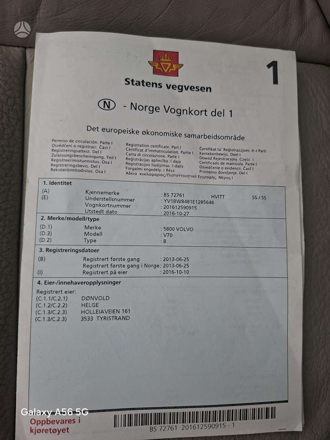 Volvo V70, 1.6 l., wagon