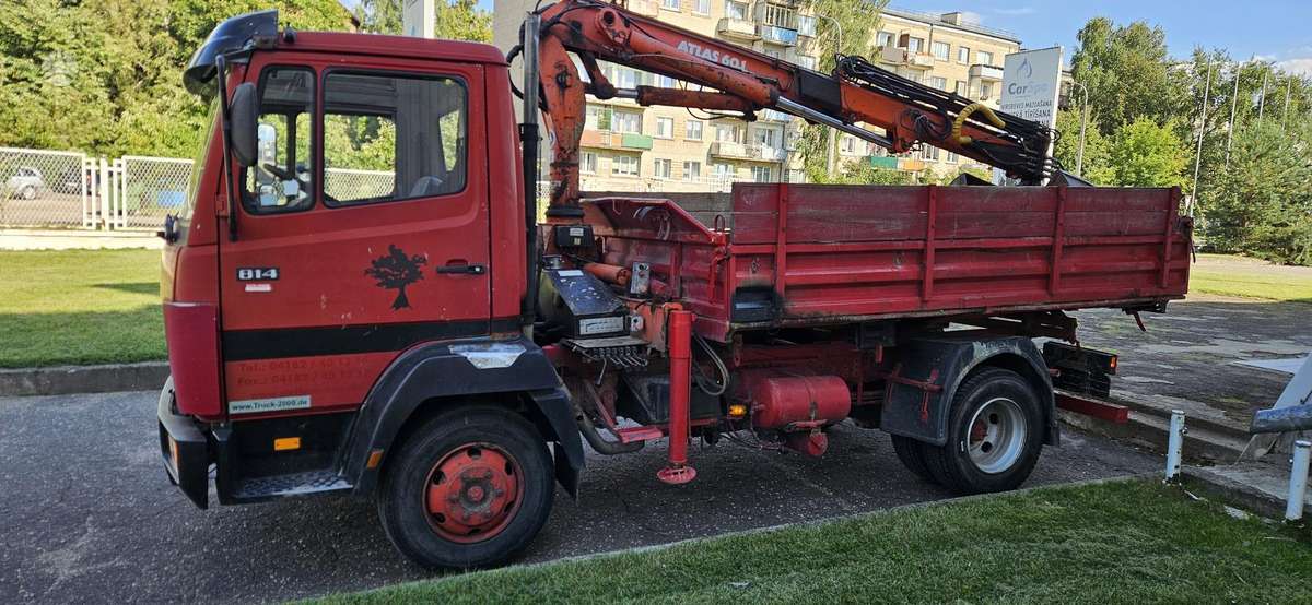 Mercedes-Benz 814, самосвалы с краном