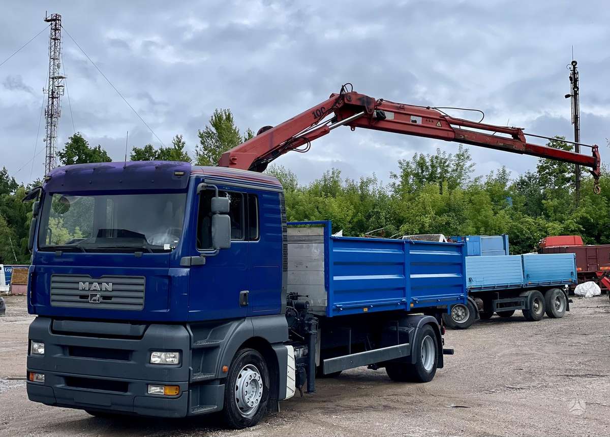 MAN TGA, самосвалы с краном