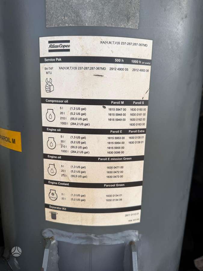 Atlas Copco XATS327, compressor