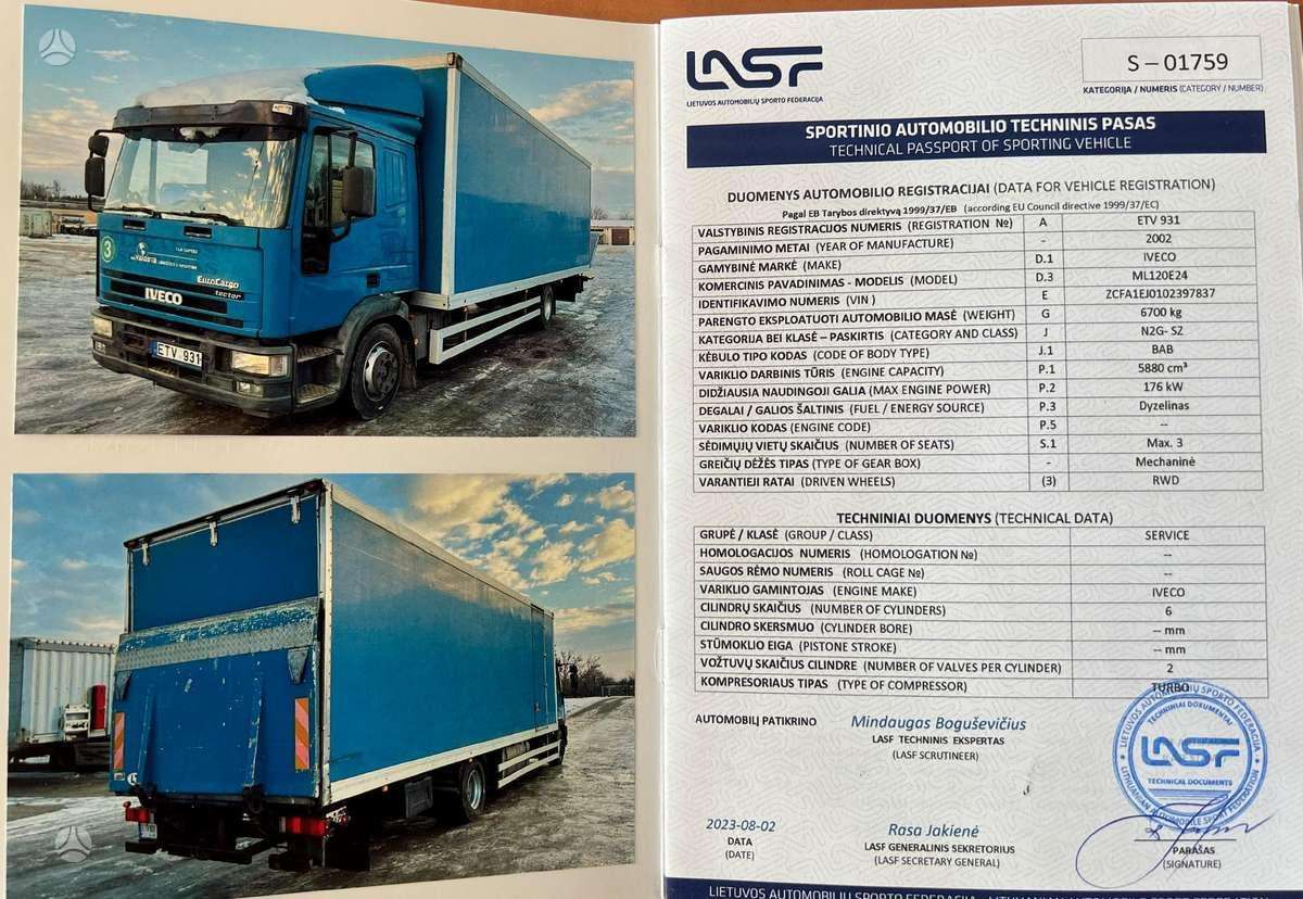 Iveco ML120E24, box trucks / box vans