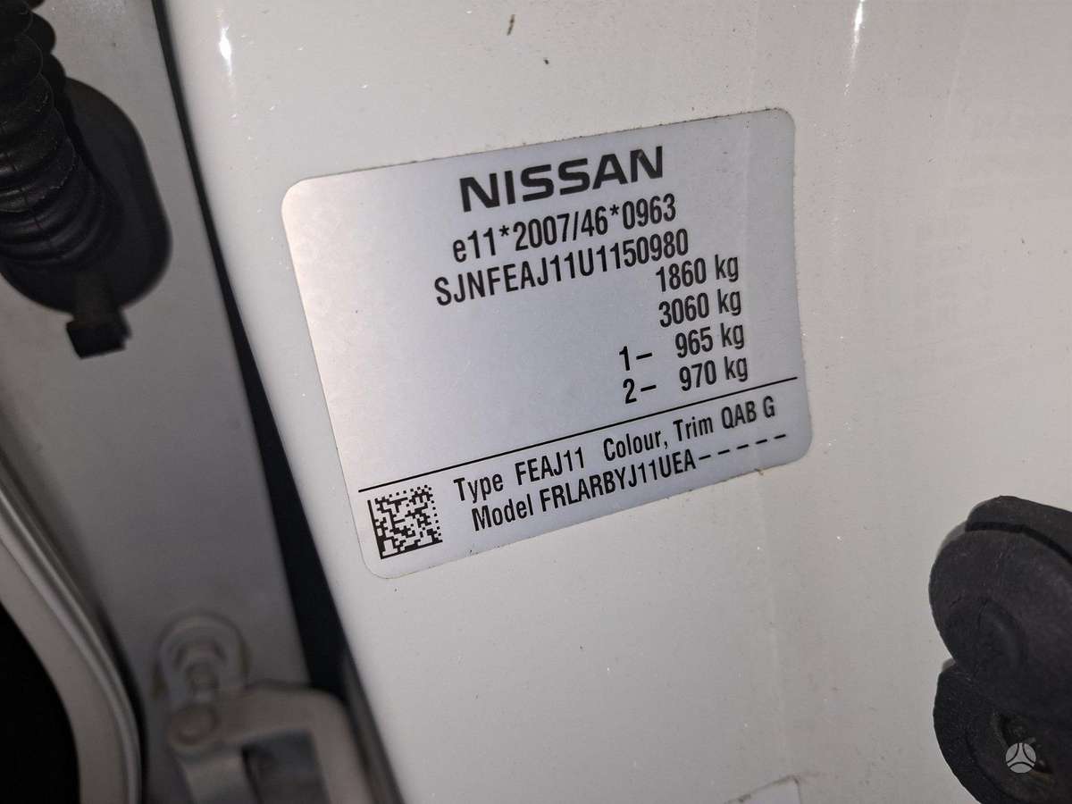 Nissan Qashqai dalimis. Color code qab