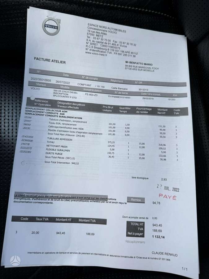 Volvo S90, 2.0 l., Седан