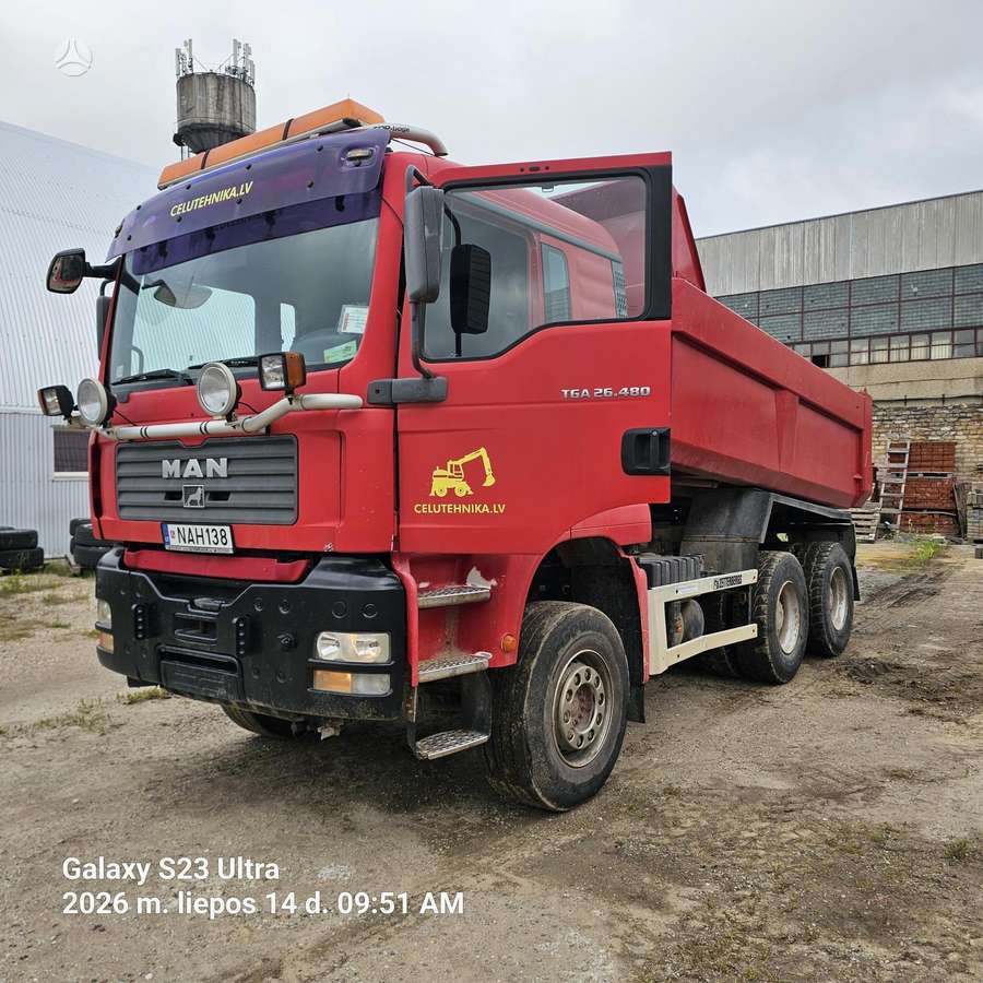 MAN TGA  26.480   6x4, dumpers / tippers