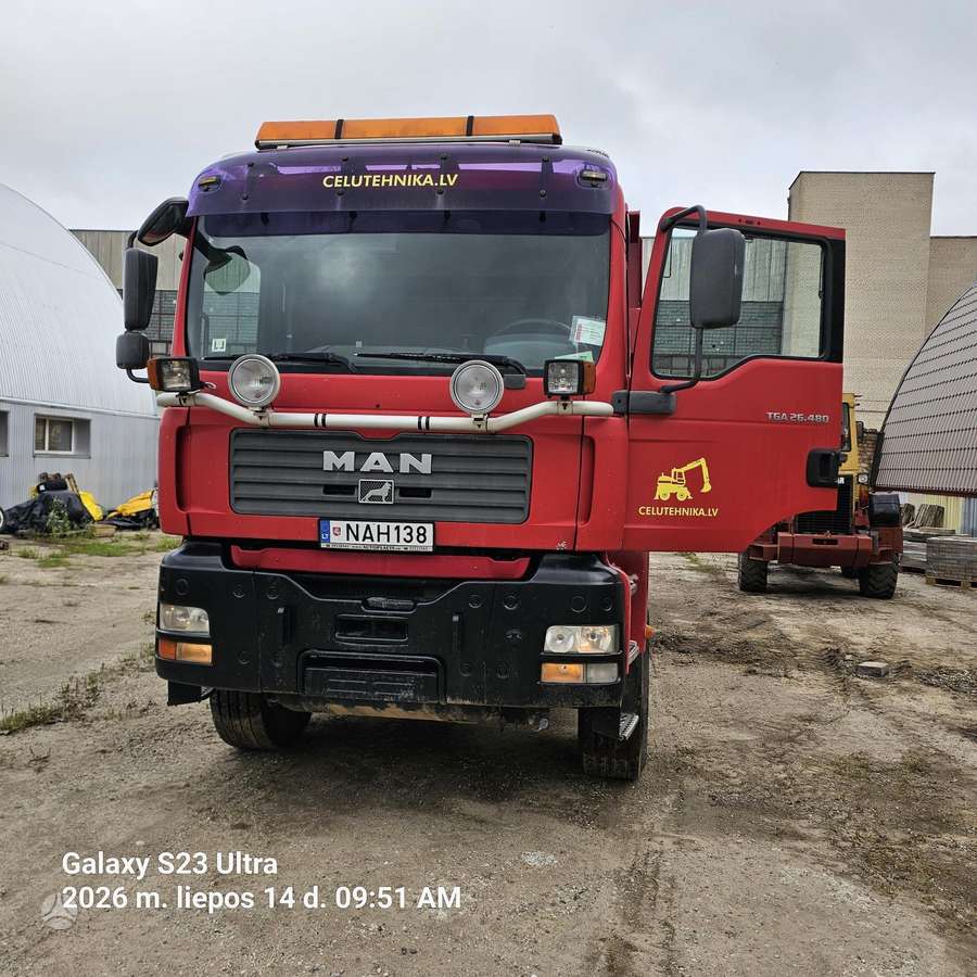 MAN TGA  26.480   6x4, dumpers / tippers