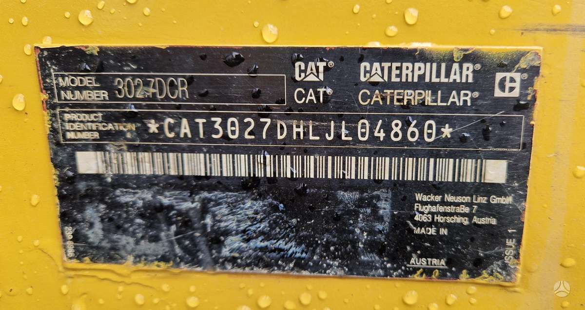 Caterpillar 302.7, mini excavator