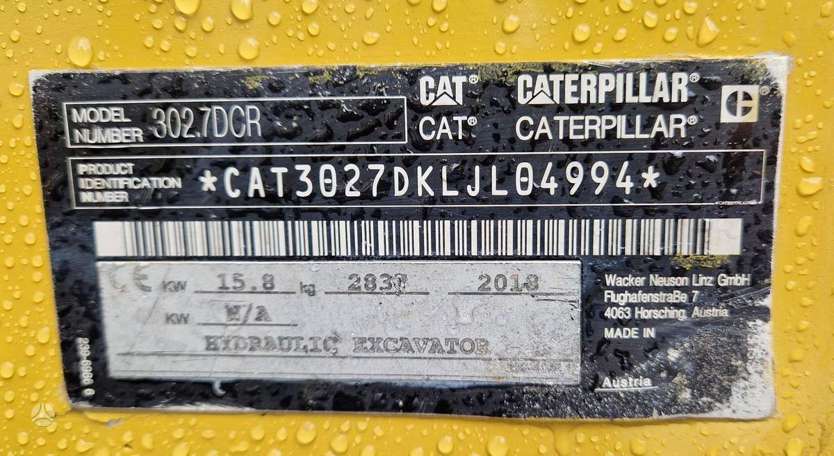 Caterpillar 302.7, мини-экскаваторы