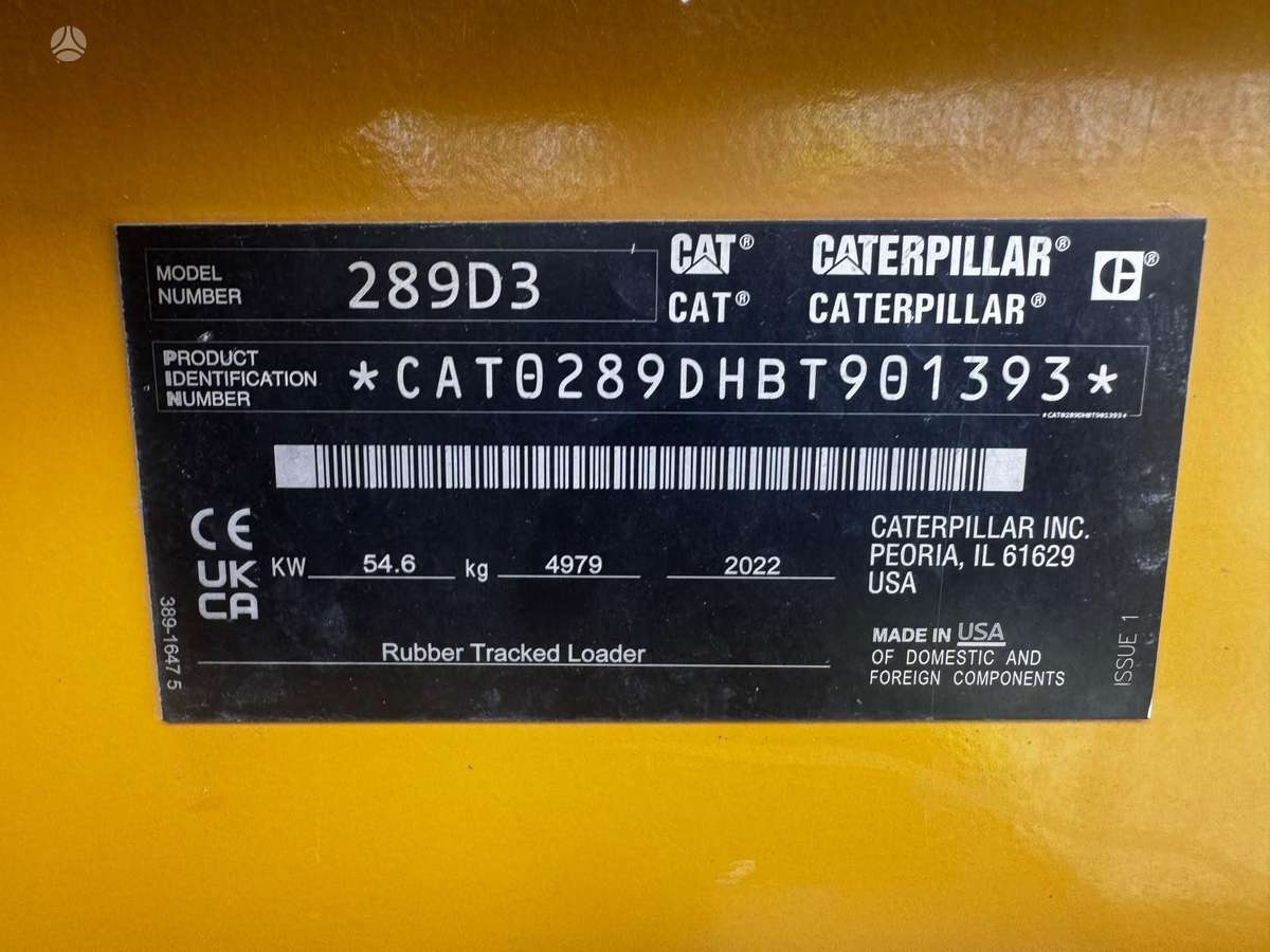 Caterpillar 289D, mini krautuvai