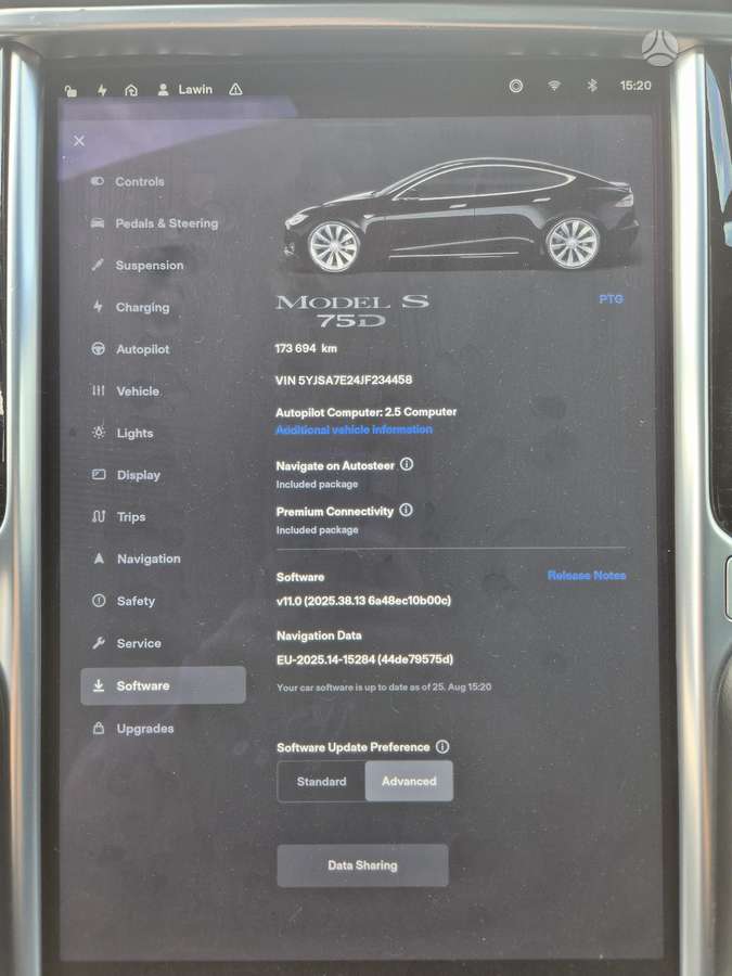 Tesla Model S, sedanas