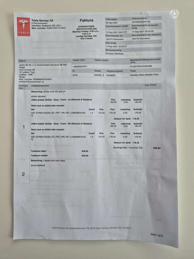Tesla Model S, Седан
