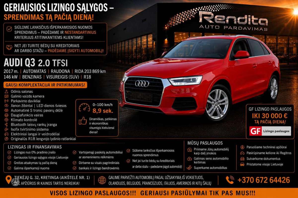 Audi Q3, 2.0 l., off-road / crossover