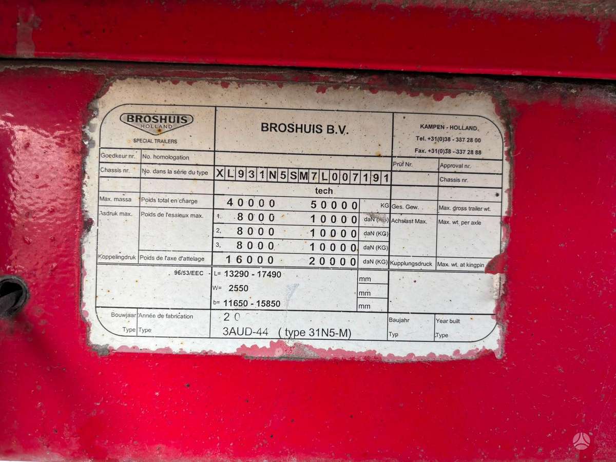 Broshuis 3AUD-44, другое