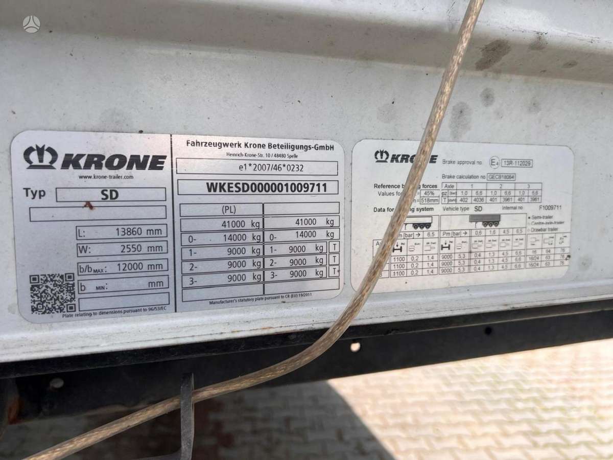 Krone SD, užuolaidinės / tentinės