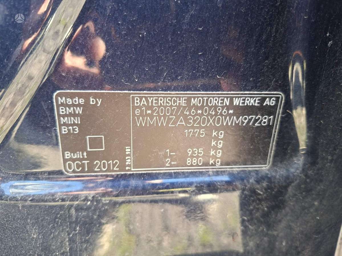 Mini Countryman по частям. Engine code n16 gearbox code gs6 17bg color code