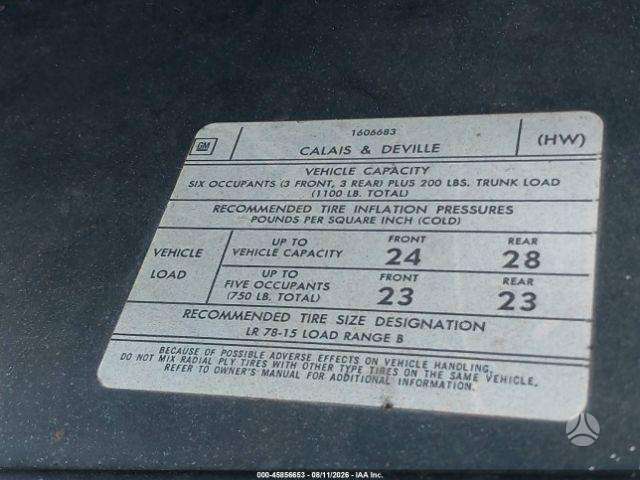 Cadillac DeVille, Седан