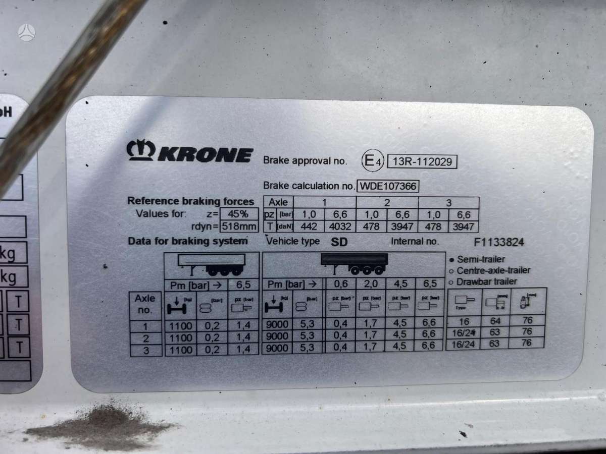 Krone SD, užuolaidinės / tentinės