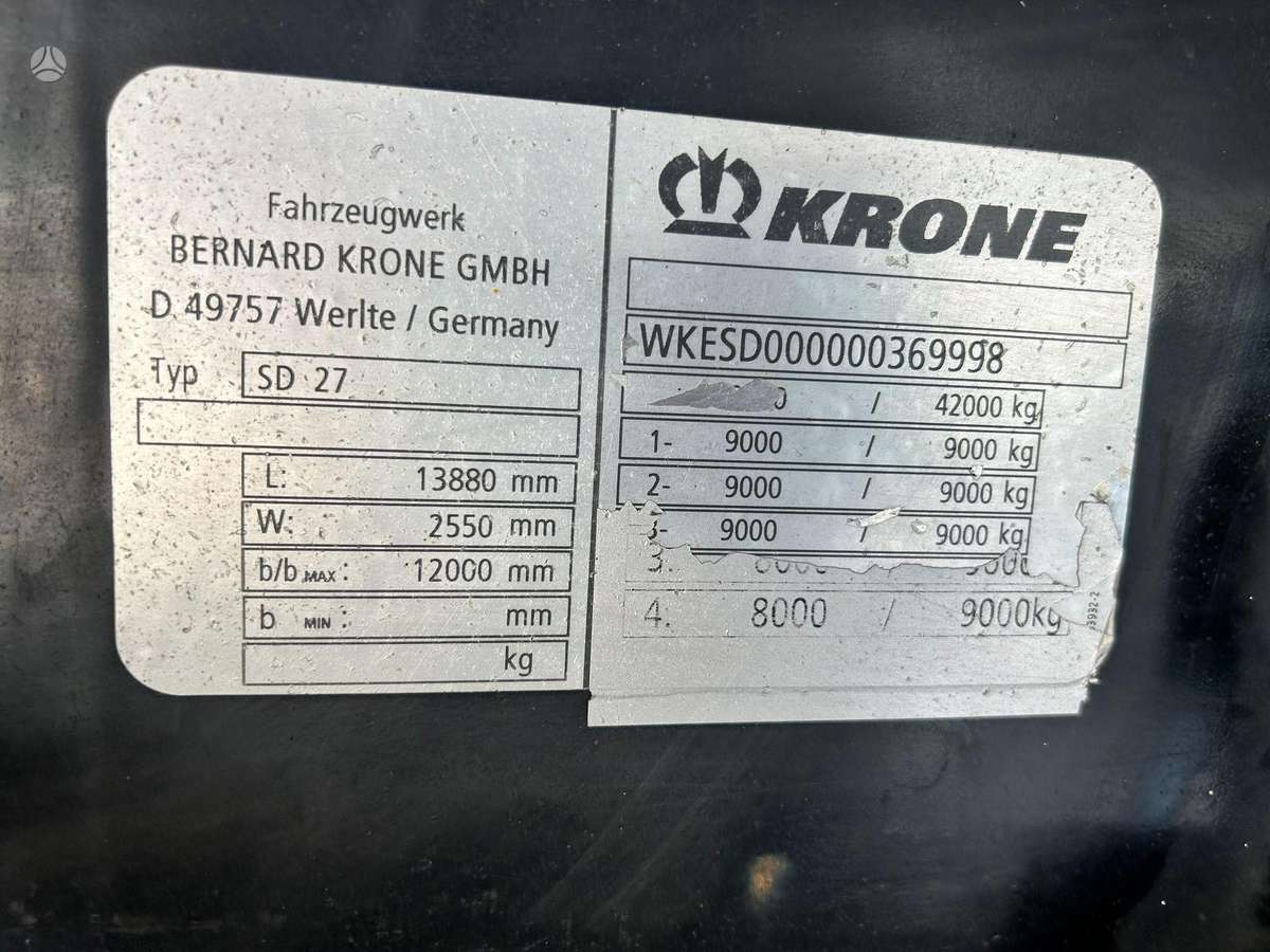Krone SD27, refrigerated