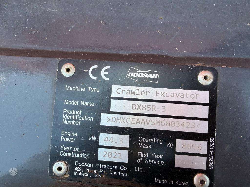 Doosan DX 85 R-3, экскаваторы