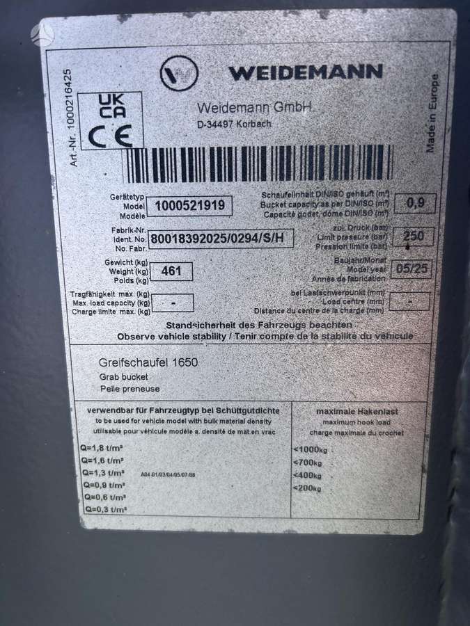 WEIDEMANN Kaušas su prispaudimu, other