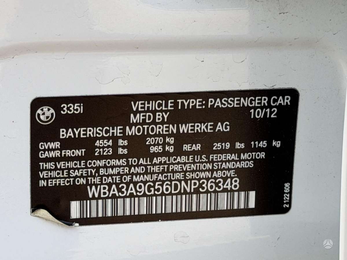 BMW 335, 3.0 l., Седан