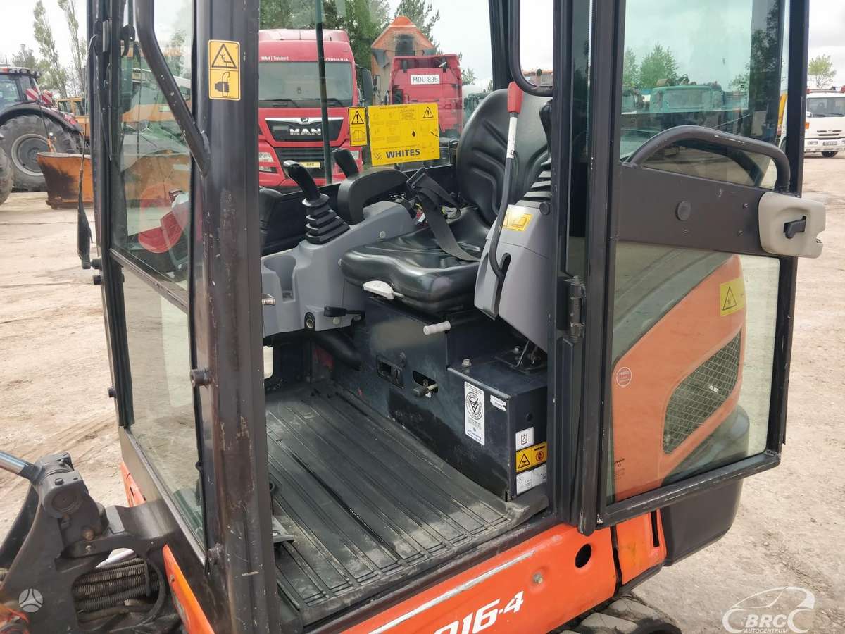 Kubota KX16-4, mini ekskavatoriai