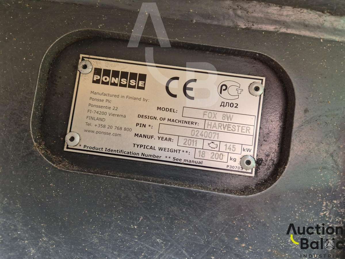 Ponsse Fox 8W, харвестеры
