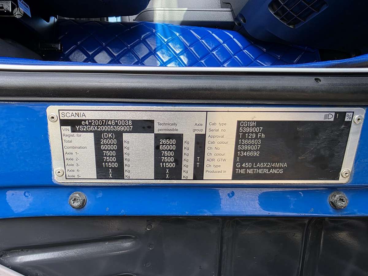 Scania G450 Euro6 6x2 +SMART 2, double sleeper