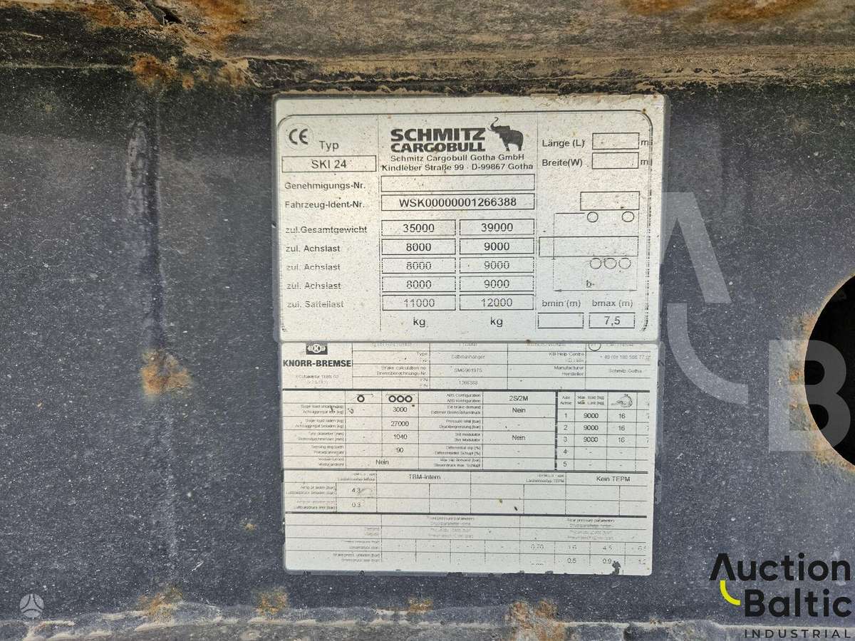 Schmitz SKI 24SL, dumper / tipper