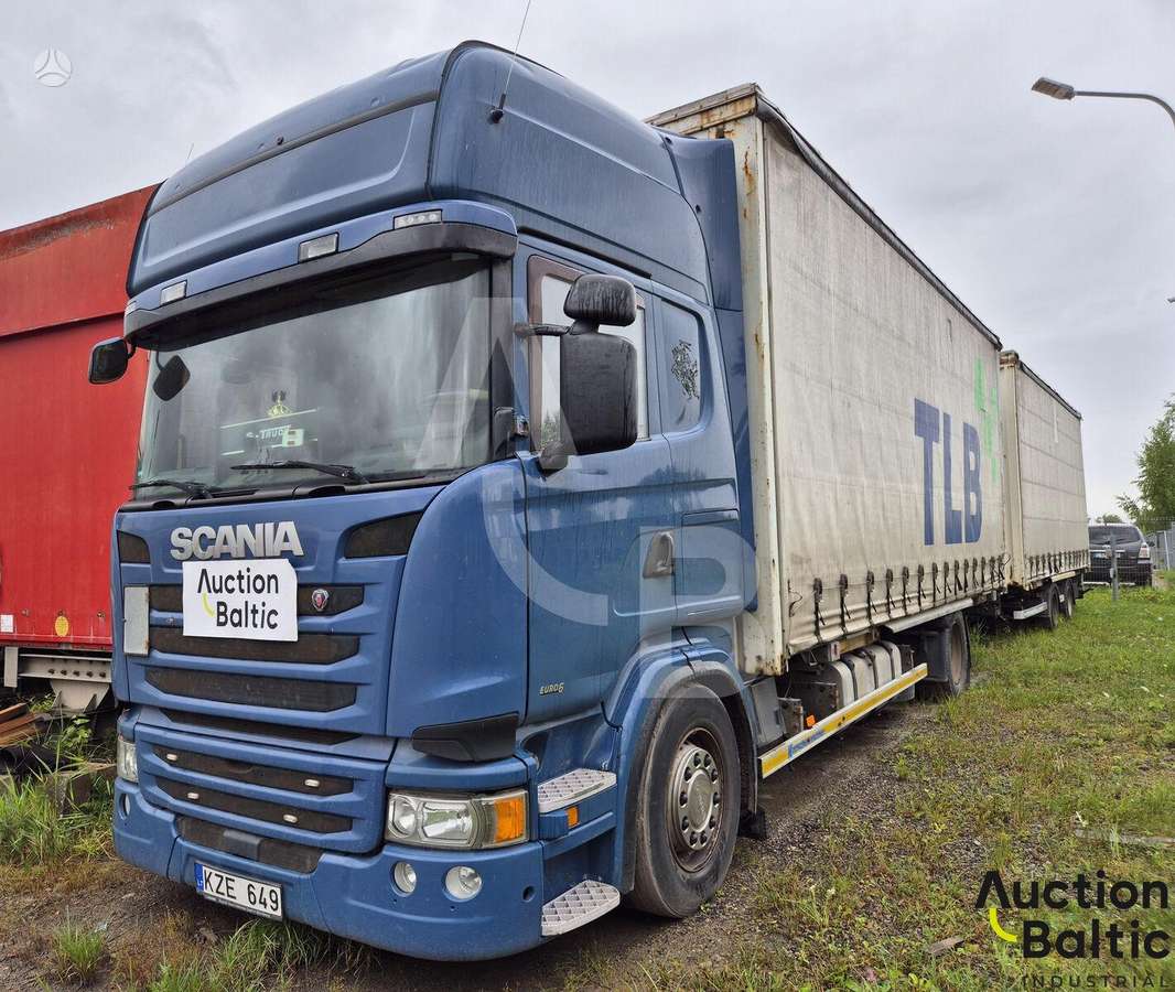 Scania R 410, dropside with curtains