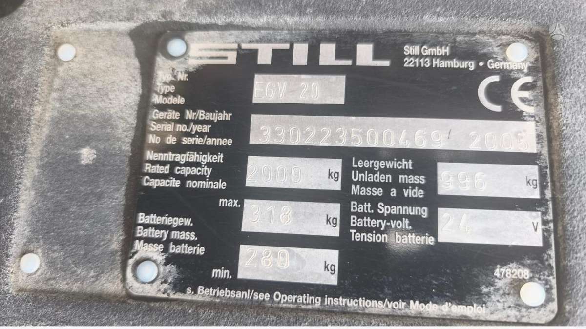 Still EGV-20, forklifts