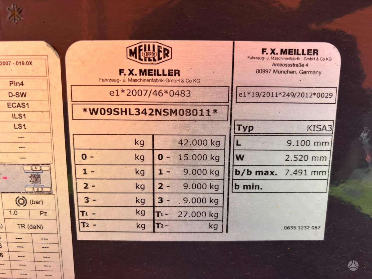 Meiller Kipper MHPS15/27, dumper / tipper