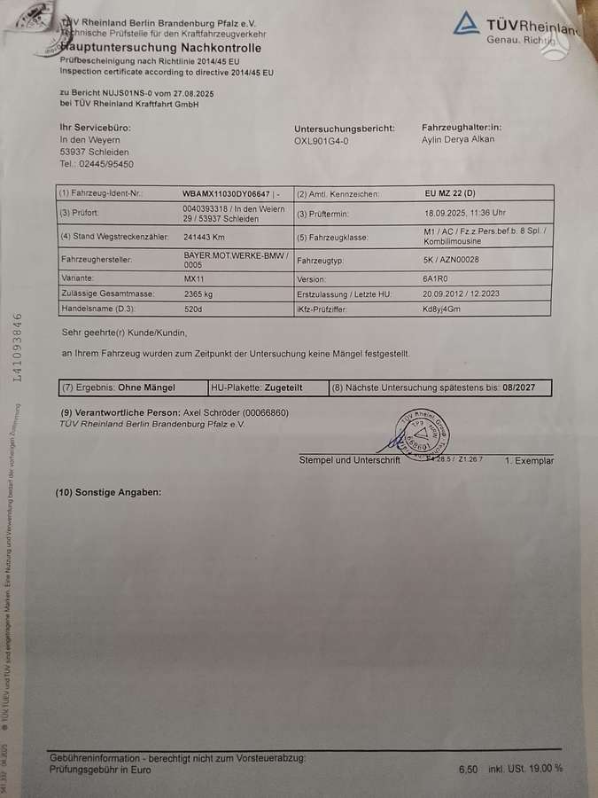 BMW 520, 2.0 l., Универсал
