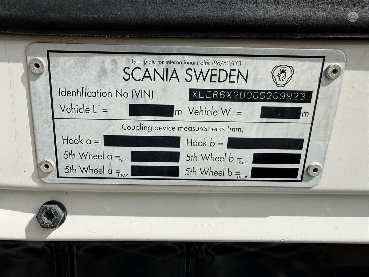 Scania R500 V8 PDE Retarder, шасси