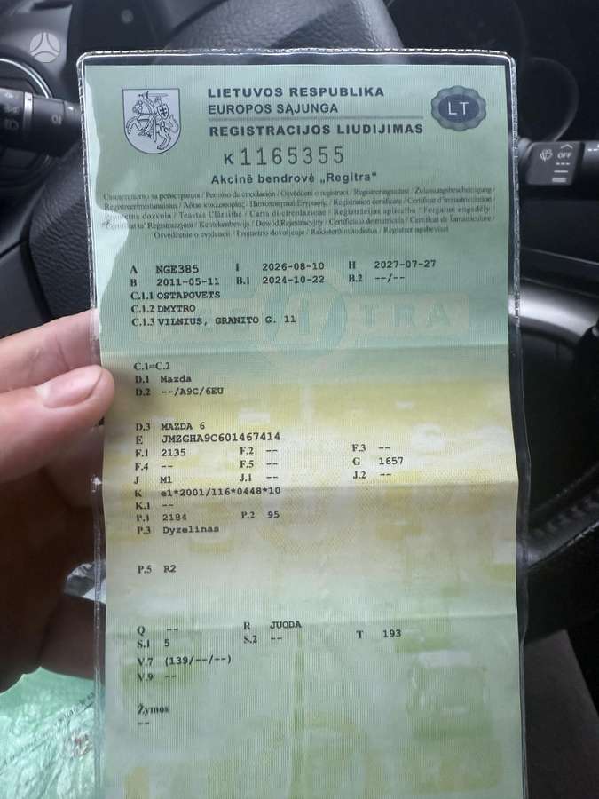 Mazda 6, 2.2 l., universalas