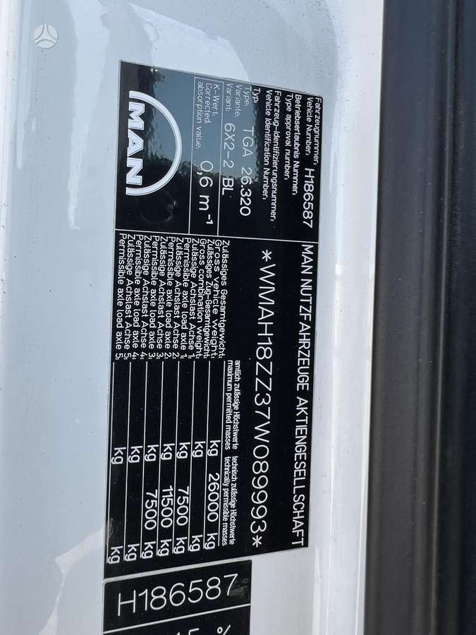 MAN TGA 26.320, šaldytuvai