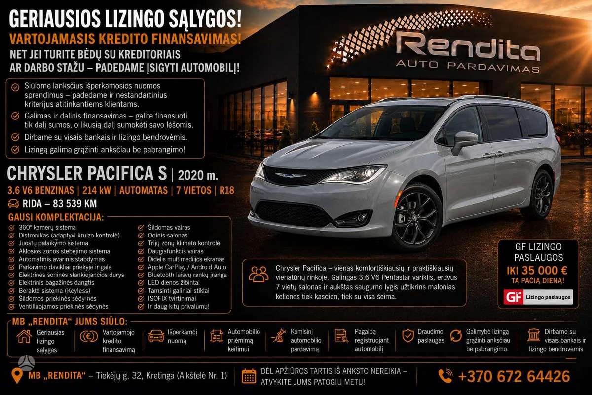 Chrysler Pacifica, 3.6 l., mpv / minivan