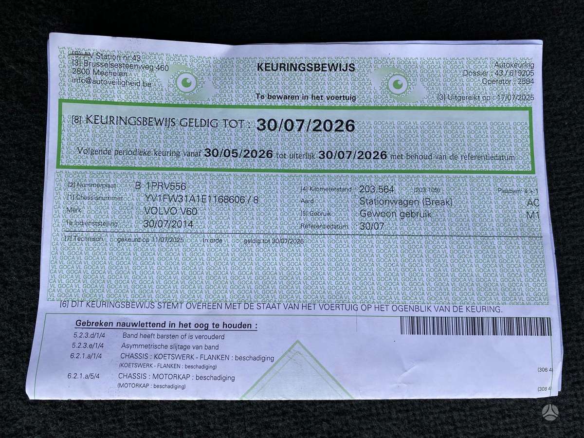 Volvo V60, 2.0 l., universalas