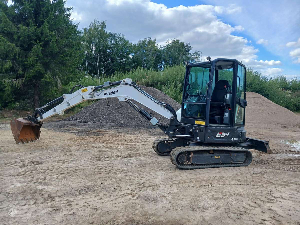 Bobcat E34, mini ekskavatoriai