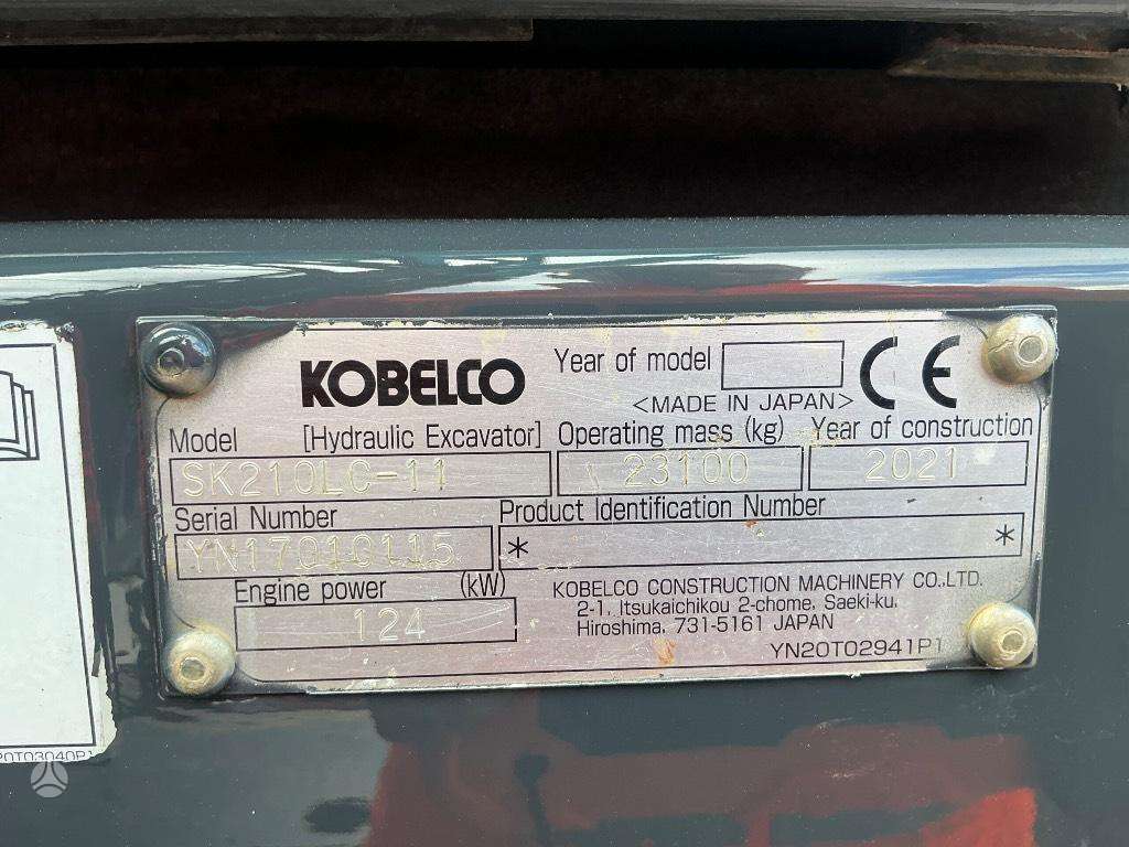 Kobelco SK 210 LC, ekskavatoriai