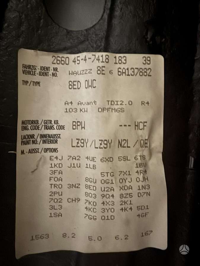 Audi A4 for parts. Visos dalys yra