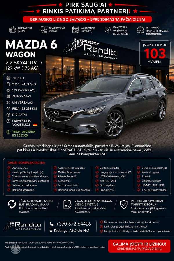 Mazda 6, 2.2 l., Универсал