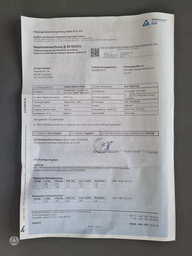 Tesla Model 3, 81 кВт·ч, Хэтчбек