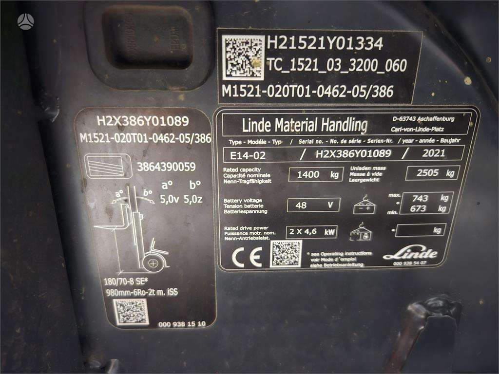 Linde E14, вилочные погрузчики