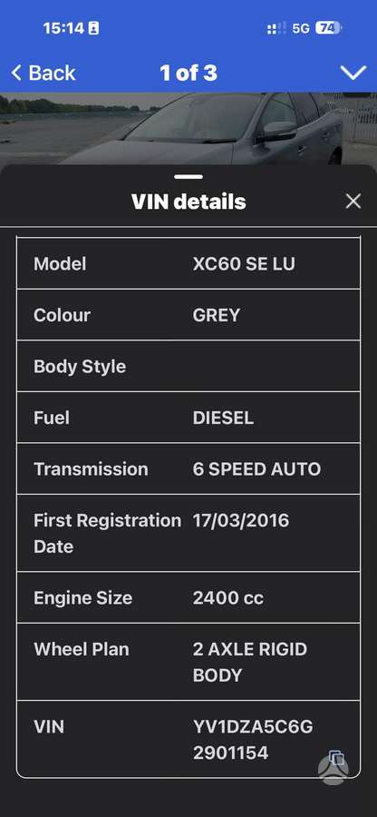 Volvo XC60, 2.4 l., Хэтчбек